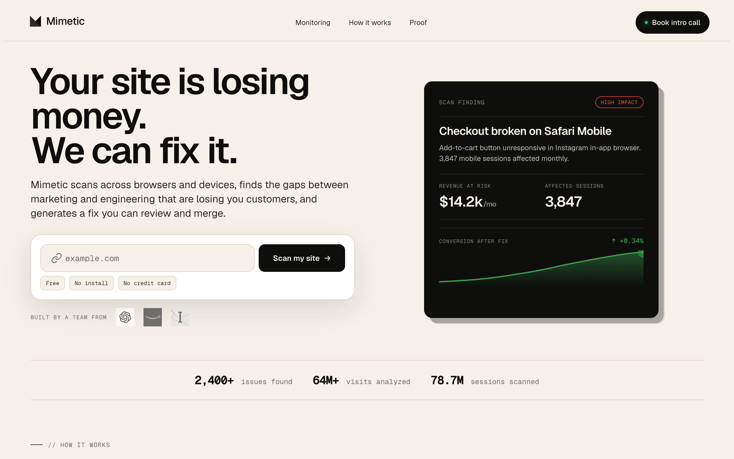 Mimetic | Your site is losing money. We can fix it.
