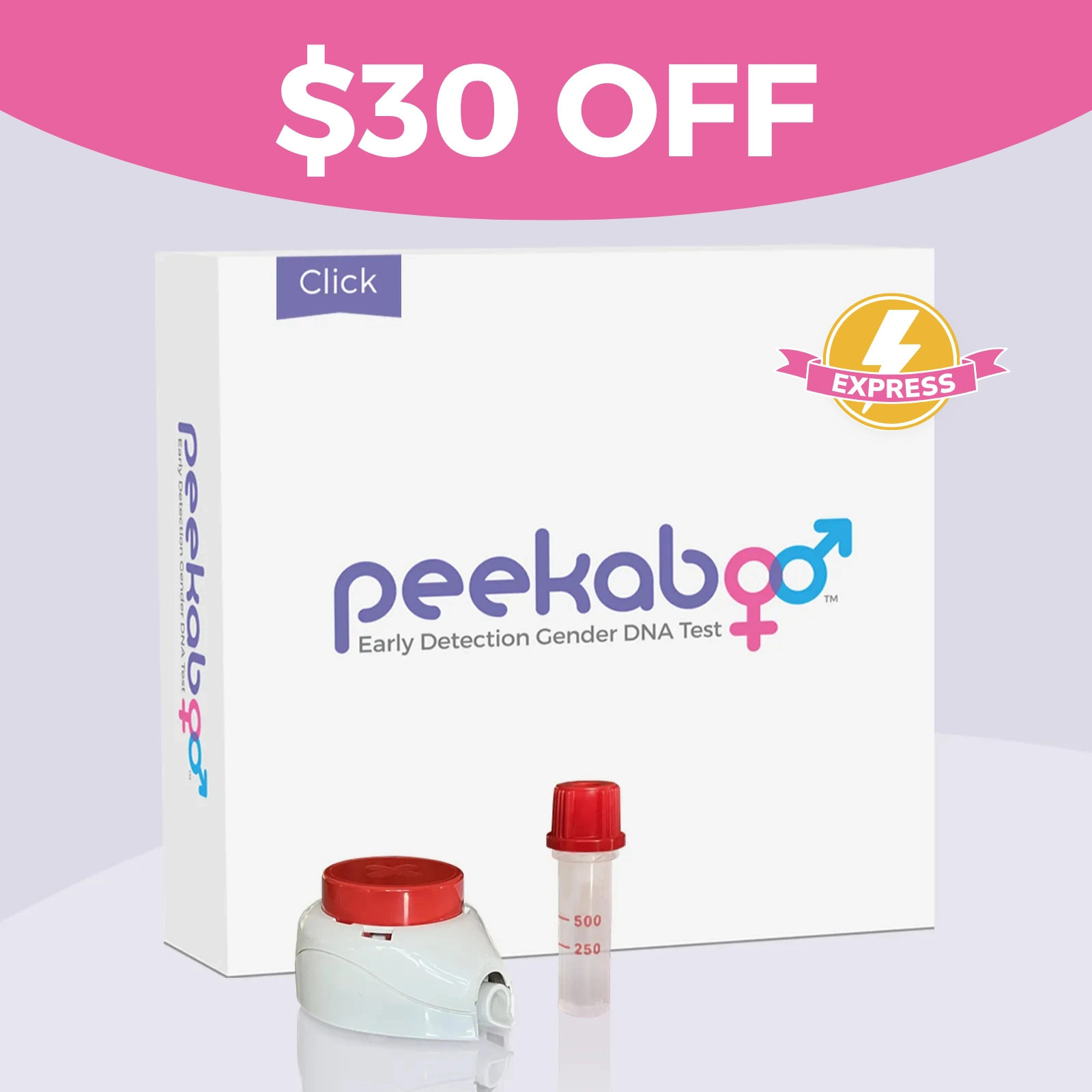 Peekaboo At-Home Early Gender DNA Test (Click Express)