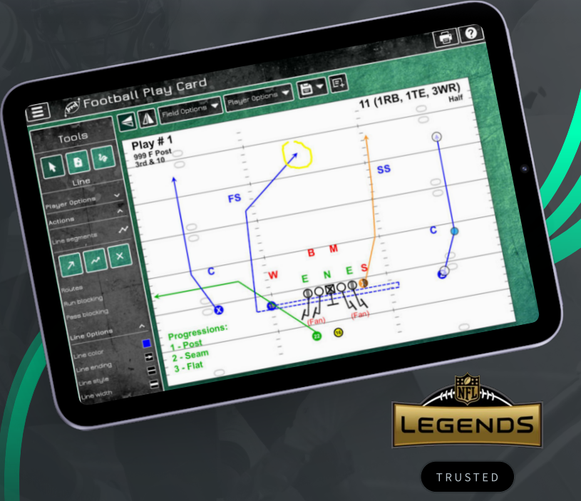 Create Winning Football Plays and Playbooks | Football Play Card
